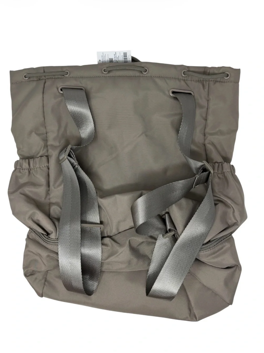 NWT Beyond Yoga Birch Drawstring Backpack with Bottom Compartment
